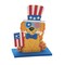 4" x 5 1/4" 3D Patriotic Golden Retriever Holding Flag Foam Craft Kit Makes 12